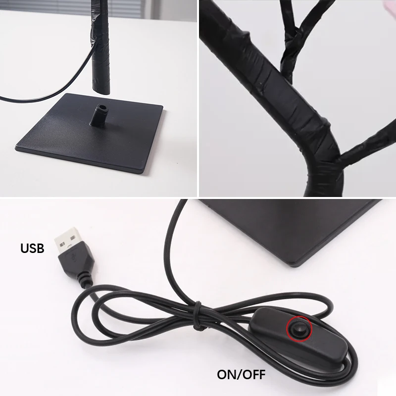 LED Rose Tree Lights 24LEDs USB Operated Table Lamp Atmosphere Lighting for Wedding Party Gift Birthday Festival Lover Home Deco - Image 2