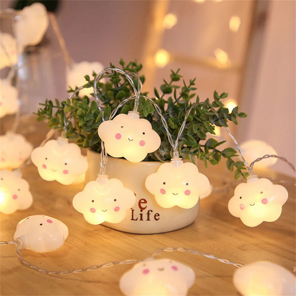 20LEDs Cloud/Star Light String,10Ft USB Waterproof Night Lights Atmosphere Lighting for Camping Birthday Party Summer Home Decor - Image 2