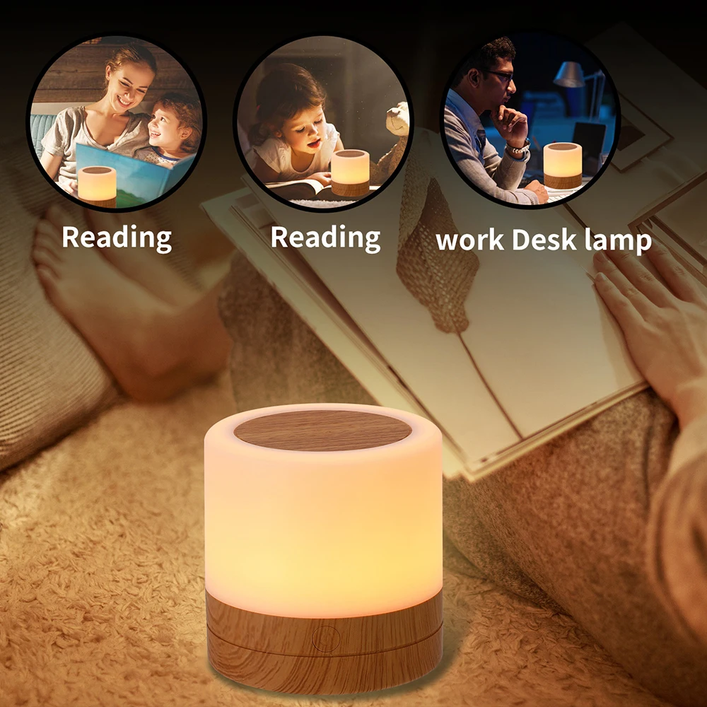 RGB Night Lamp Camping Light Atmosphere Night Lights Bedside Lamps Color Changing Tent with Remote Touch Control for Bedroom Dec - Image 3